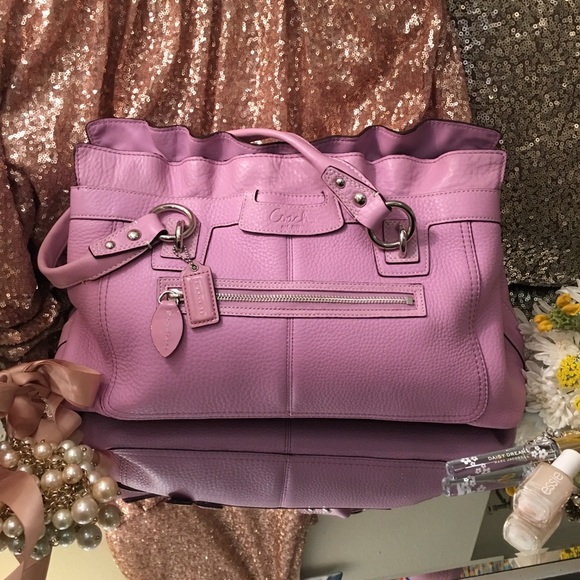 Coach Handbags - COACH Lilac Soft Satchel